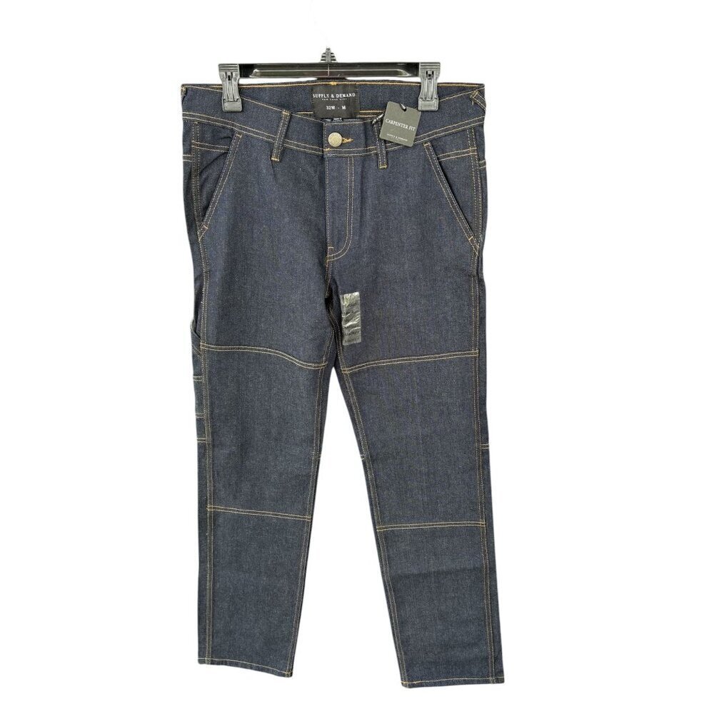 Supply & Demand Carpenter Fit Mens Dark Wash Denim Jeans 32W M